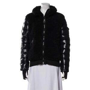 SAM. Black Teddy Jacket with Puffer Sleeves